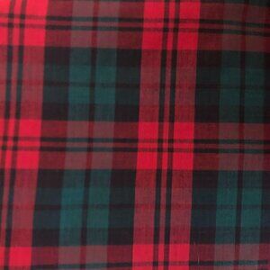 🛒 $16 Homespun Quilt Cotton Fabric Material 2 yard Red Green Plaid Tartan #751